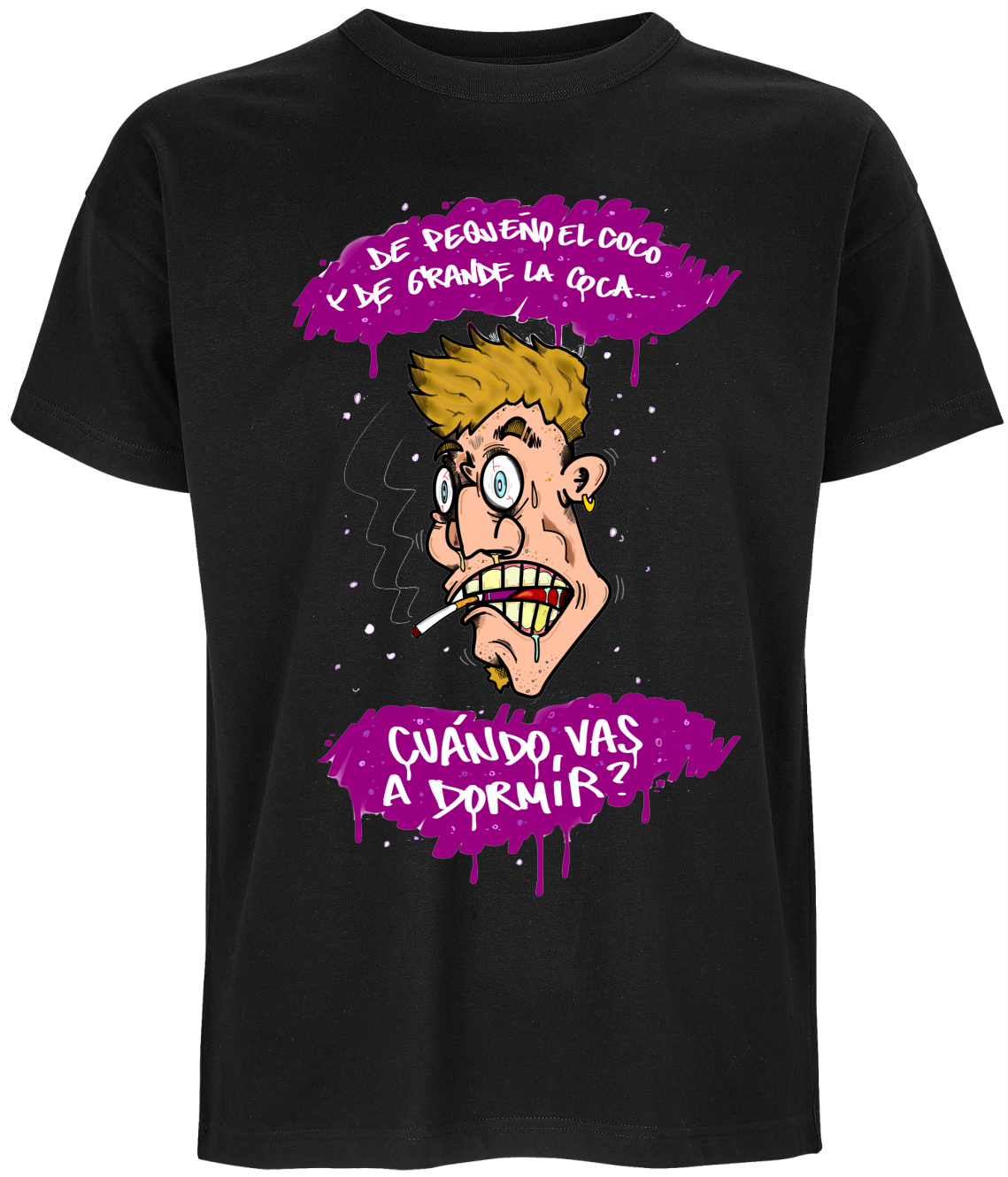 Insomnio Blanco Camiseta Oversize